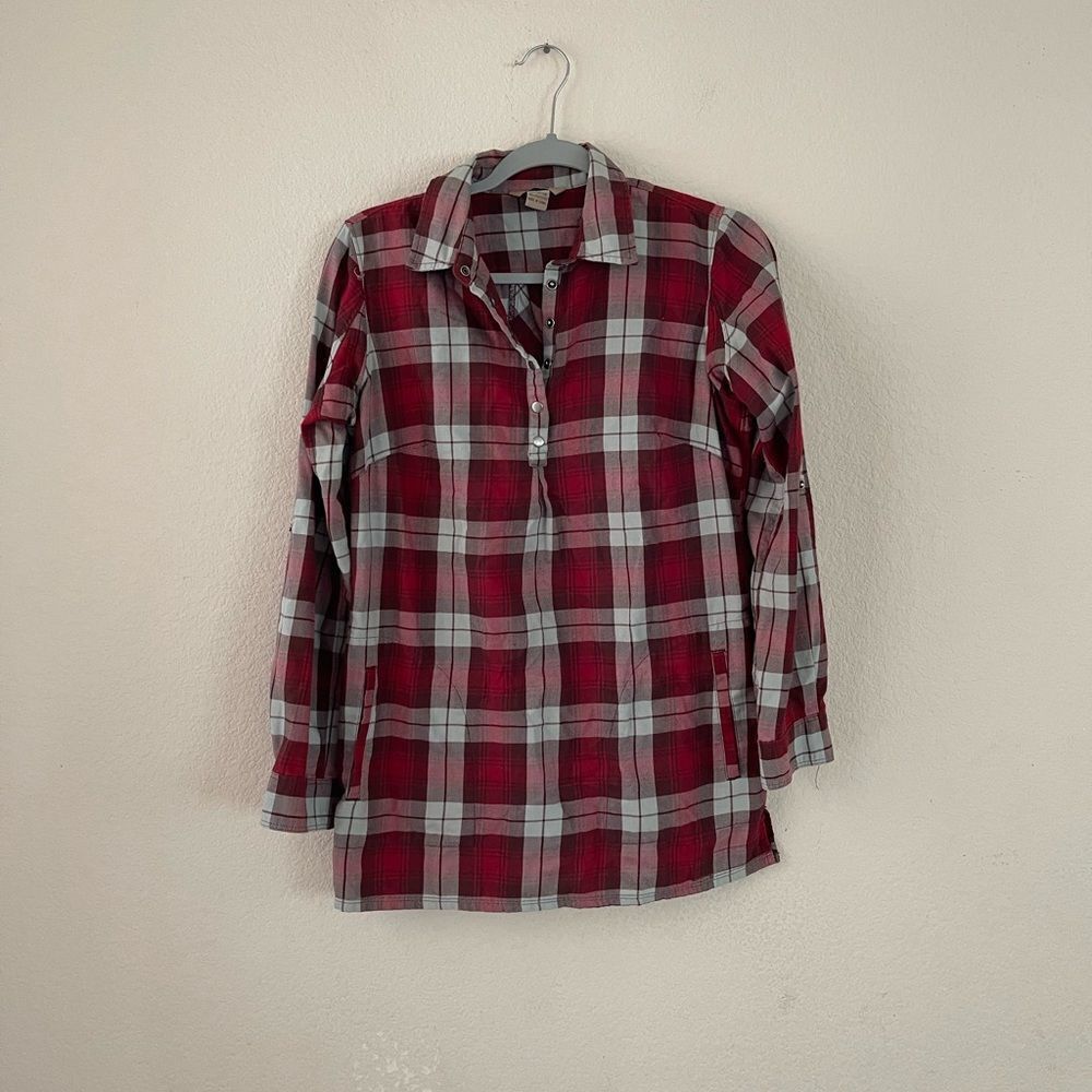 Duluth trading flannel quarter button up shirt